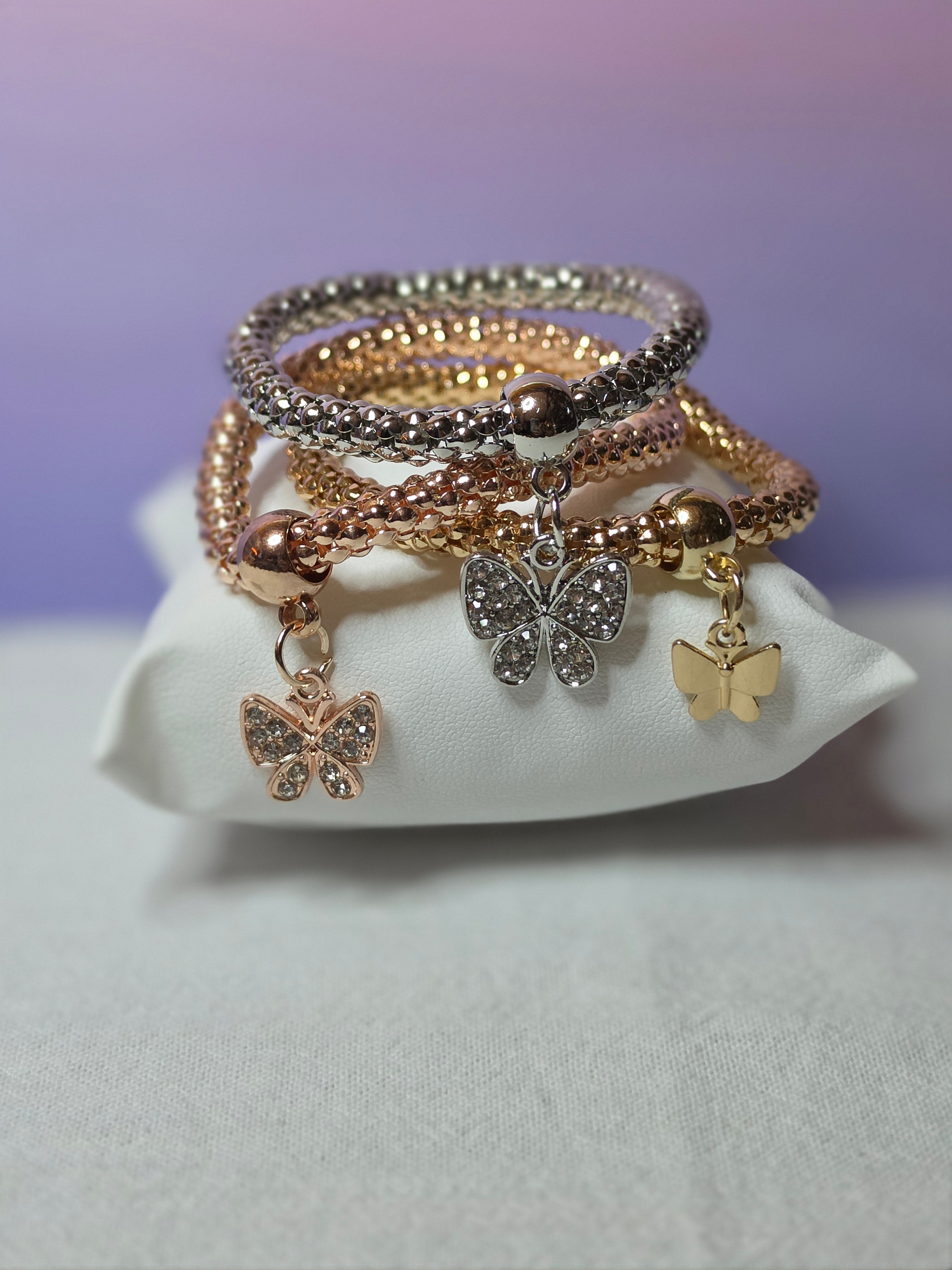 Butterfly Charm Bracelet Set